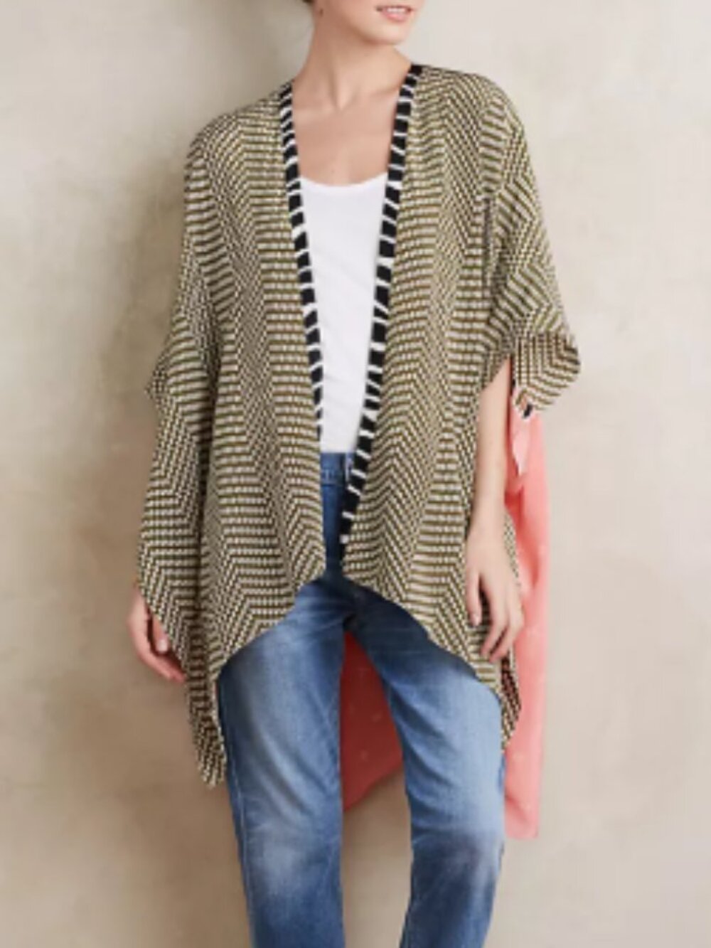 Custom a Peace Treaty for Anthropologie Open front Anahi Kimono